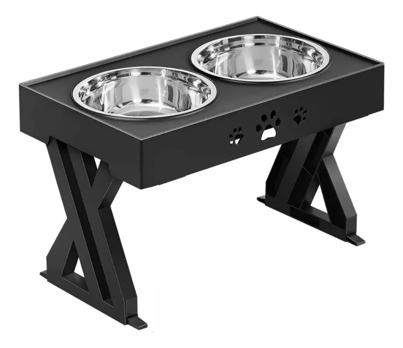 COMEDERO BEBEDERO PERROS AJUSTABLE IMPORTCLICK ACERO PLATO - 1