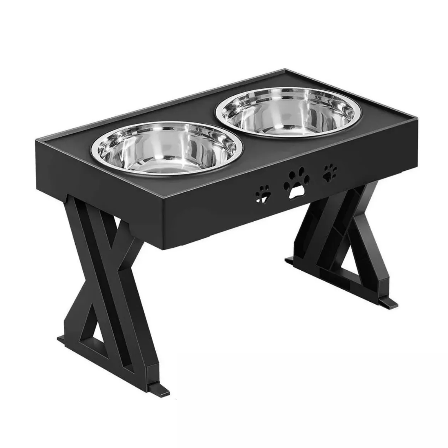COMEDERO BEBEDERO PERROS AJUSTABLE IMPORTCLICK ACERO PLATO - 1