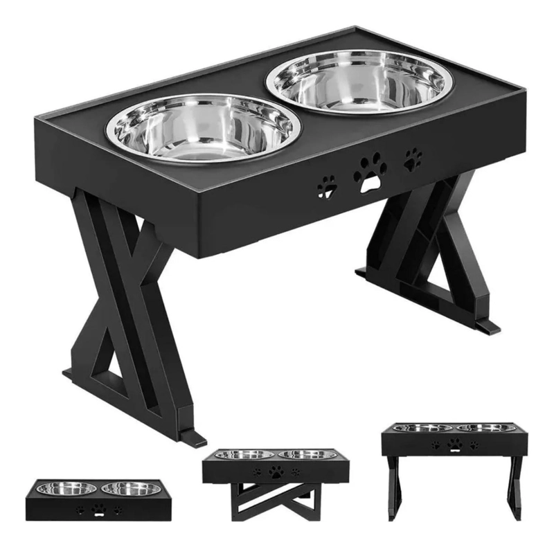 COMEDERO BEBEDERO PERROS AJUSTABLE IMPORTCLICK ACERO PLATO - 2