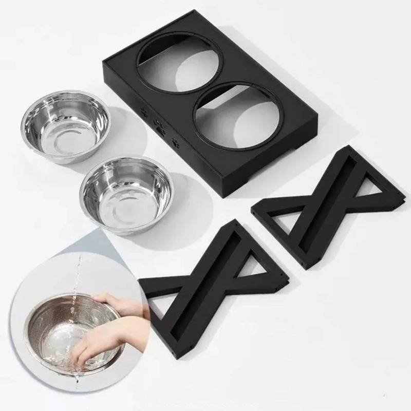 COMEDERO BEBEDERO PERROS AJUSTABLE IMPORTCLICK ACERO PLATO - 3