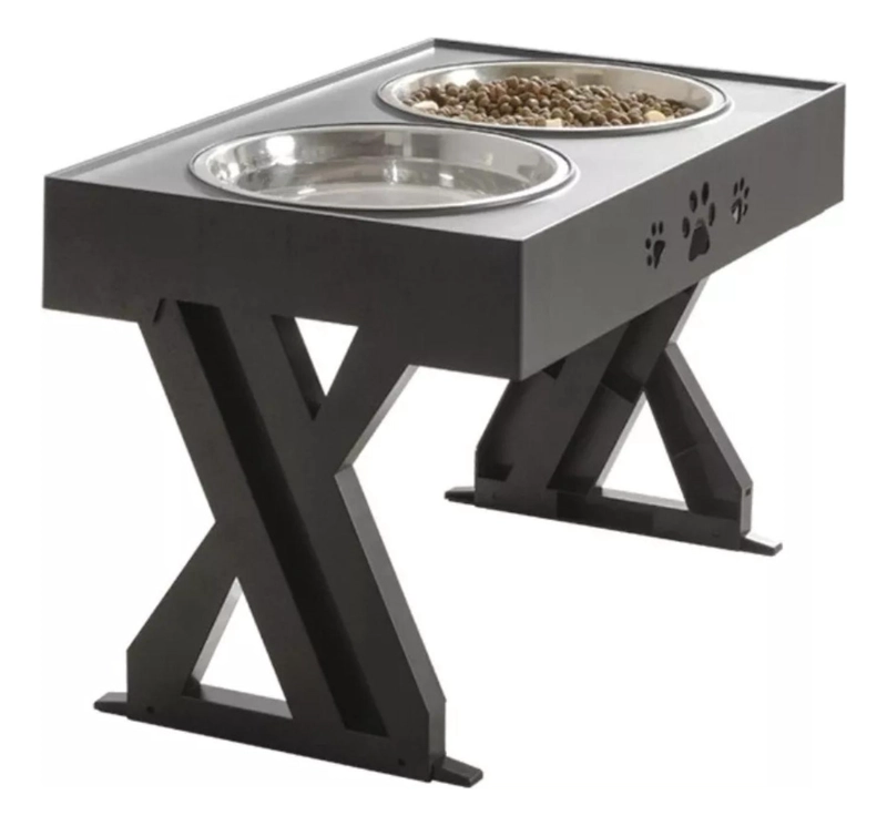 COMEDERO BEBEDERO PERROS AJUSTABLE IMPORTCLICK ACERO PLATO - 7