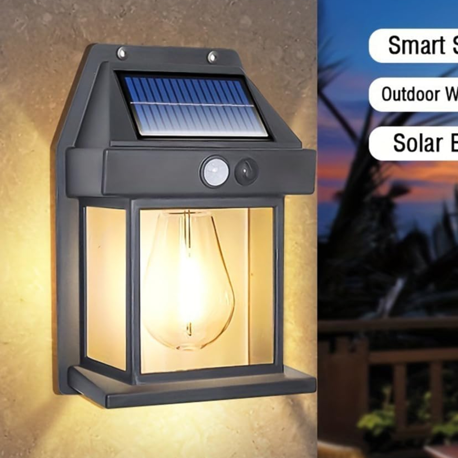FAROL IMPORTCLICK FOCO SOLAR PARED SENSOR MOVIMIENTO 3.2 V LUZ FRÍA NEGRO - 4