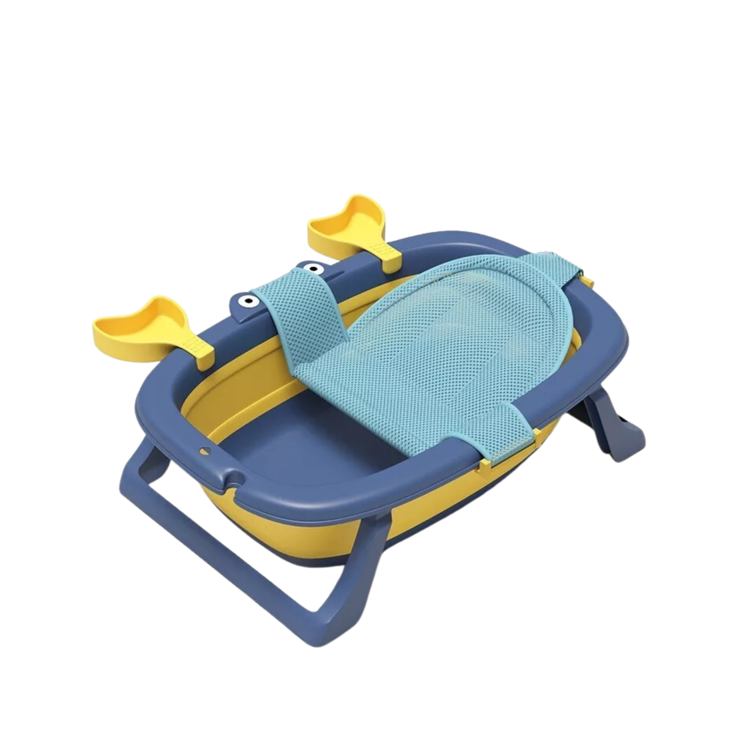 BAÑERA IMPORTCLICK TINA BEBÉ PLEGABLE MALLA REFORZADA CANGREJO 20 L AZUL - 1