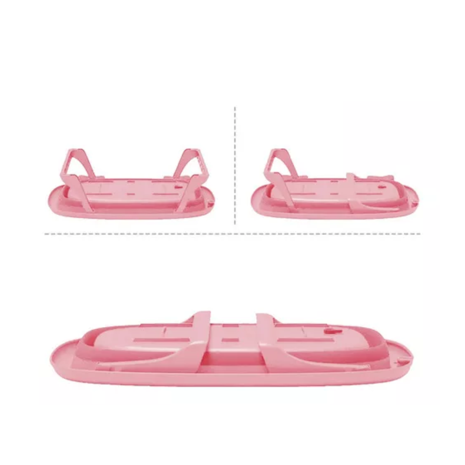 BAÑERA IMPORTCLICK TINA BEBÉ PLEGABLE MALLA REFORZADA CANGREJO 20 L ROSADO - 3
