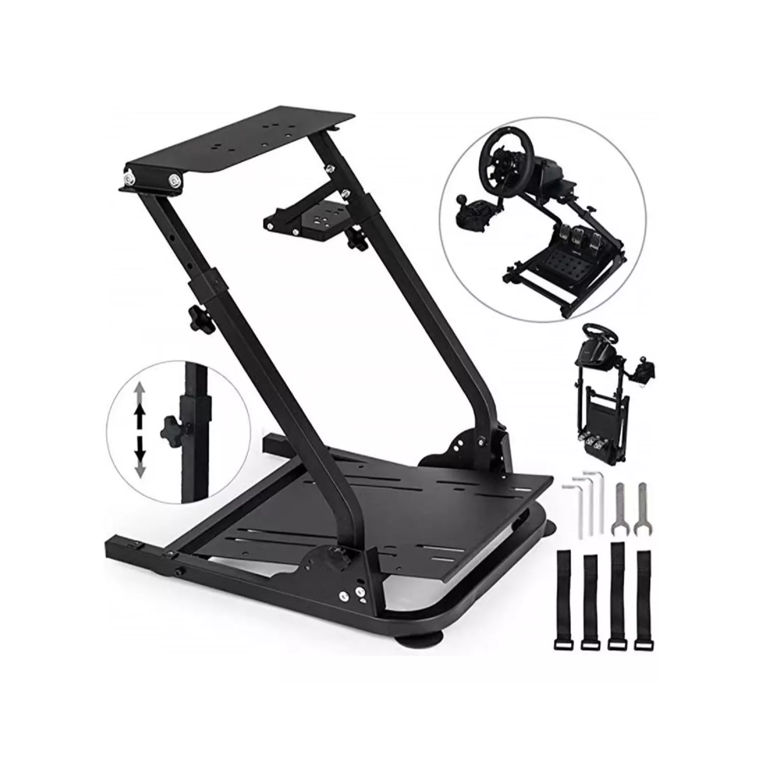 SOPORTE UNIVERSAL IMPORTCLICK VOLANTE AJUSTABLE THRUSTMASTER FANATEC LOGITECH G29 G923 T300 - 3