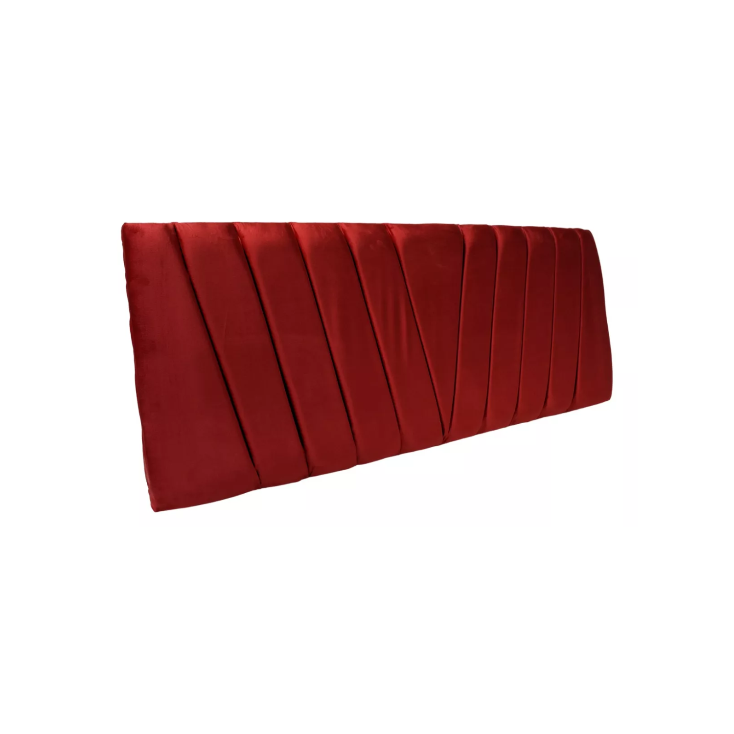 RESPALDO IMPORTCLICK MODERNO LINEAL EN V 2 PLAZAS FELPA BURDEO 150 X 60 CM - 2