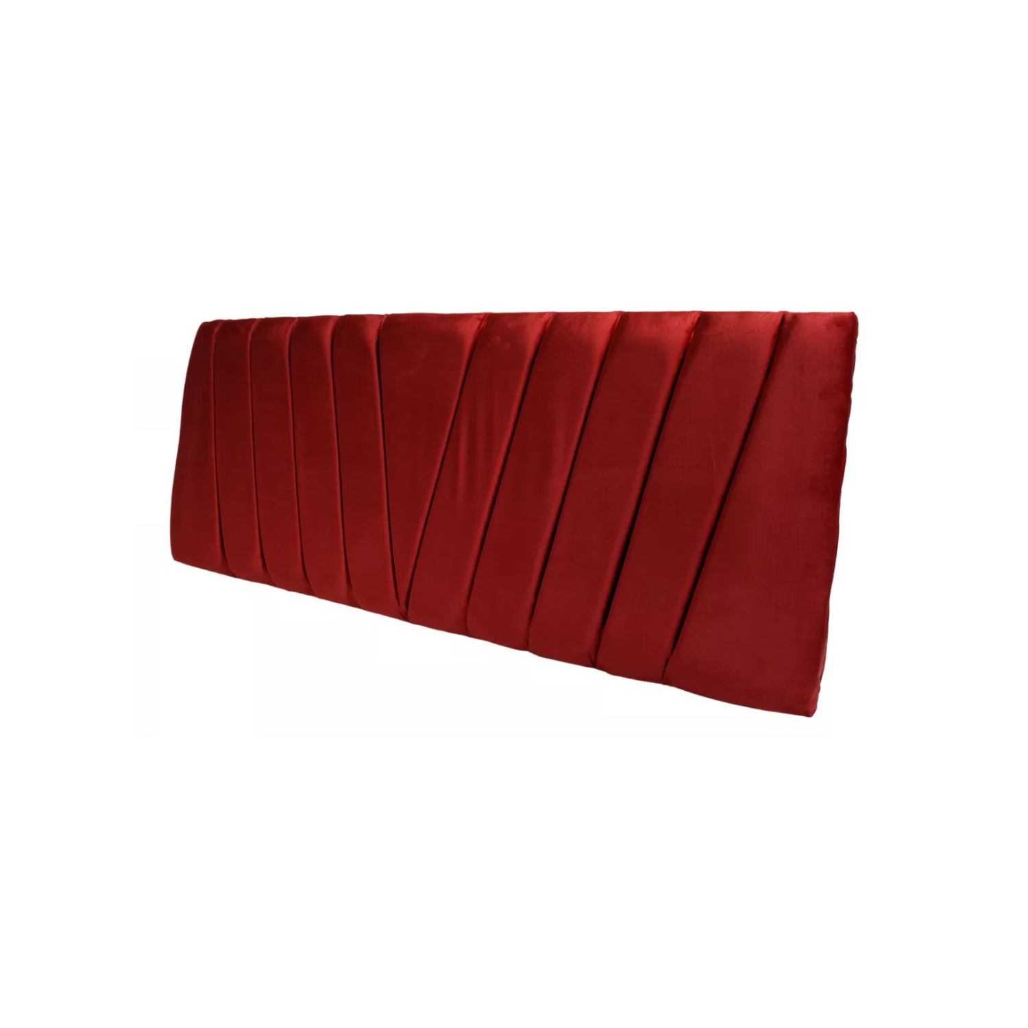 RESPALDO IMPORTCLICK MODERNO LINEAL EN V 2 PLAZAS FELPA BURDEO 150 X 60 CM - 3
