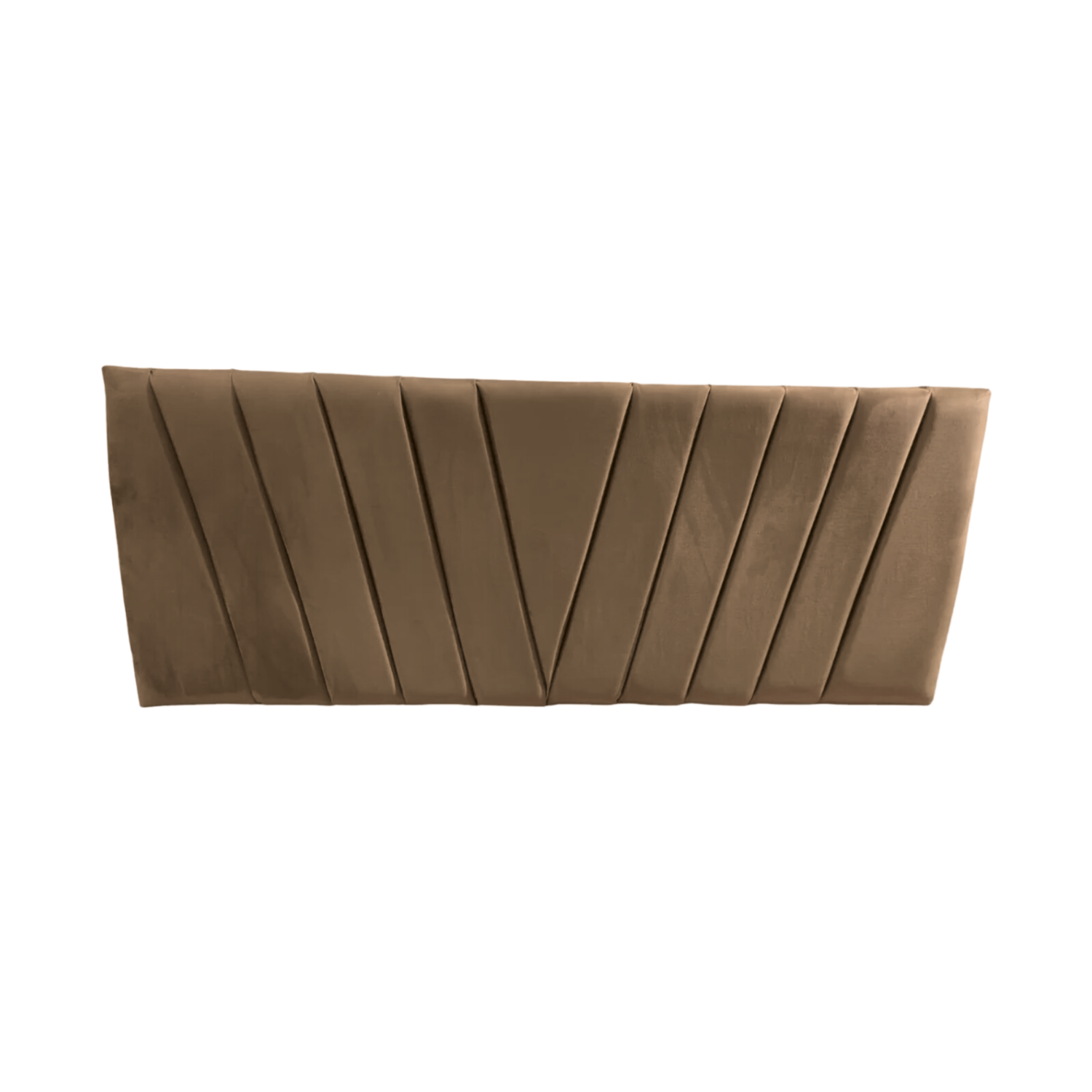 RESPALDO IMPORTCLICK MODERNO LINEAL EN V 2 PLAZAS FELPA BEIGE CLARO 150 X 60 CM - 1