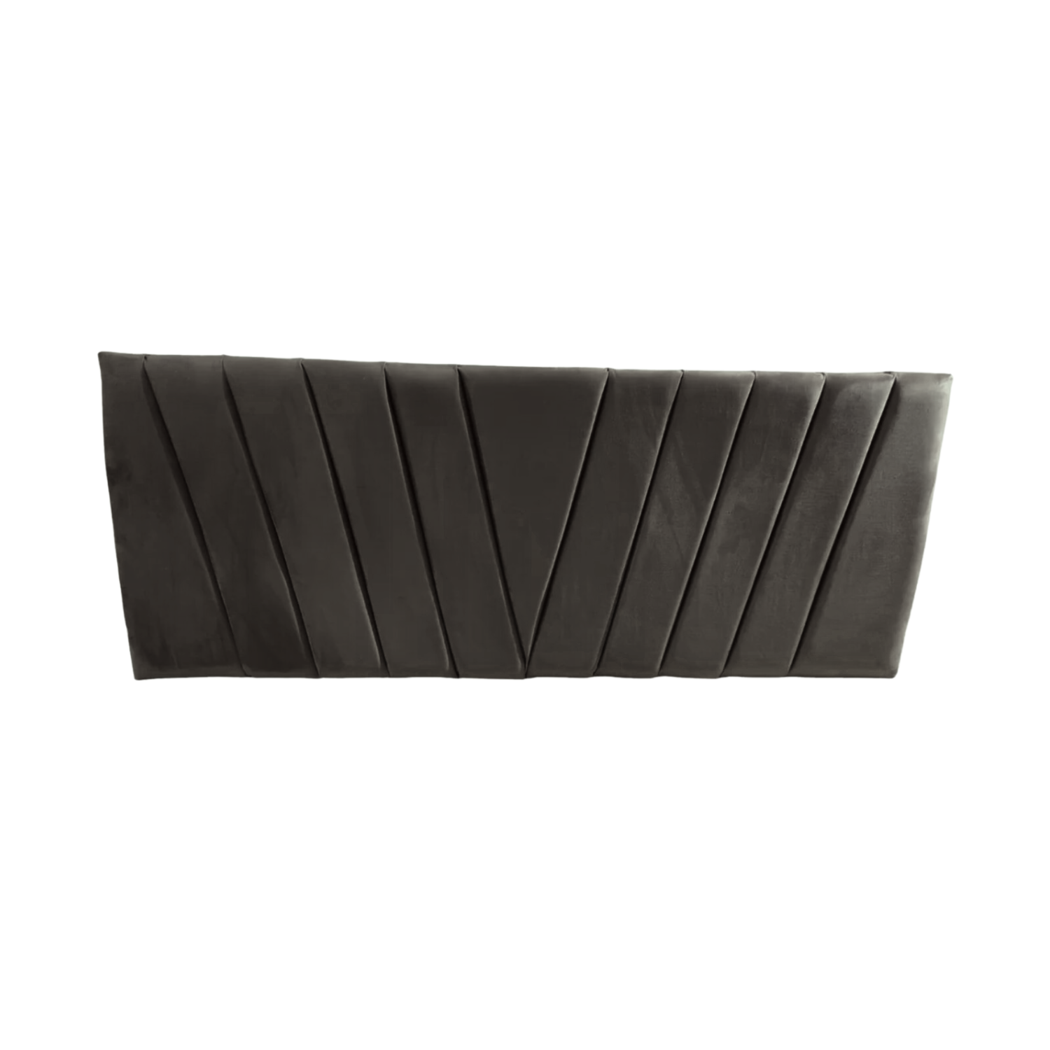 RESPALDO IMPORTCLICK MODERNO LINEAL EN V 2 PLAZAS FELPA GRIS OSCURO 150 X 60 CM - 1