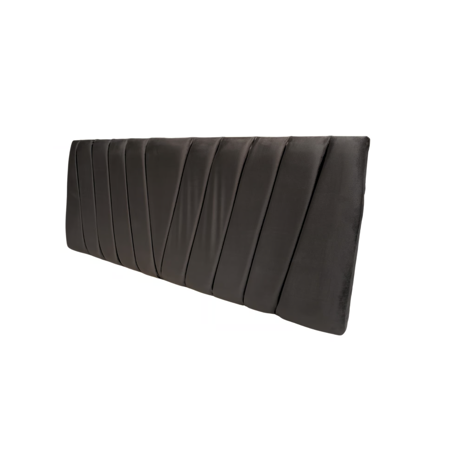 RESPALDO IMPORTCLICK MODERNO LINEAL EN V 2 PLAZAS FELPA GRIS OSCURO 150 X 60 CM - 3