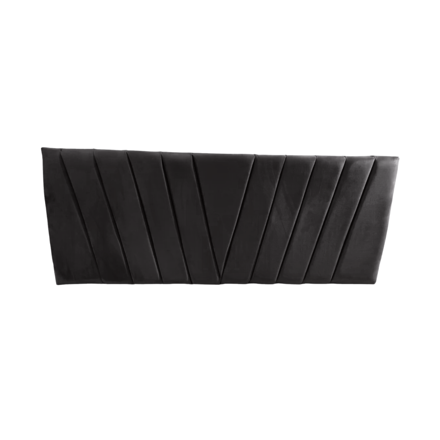 RESPALDO IMPORTCLICK MODERNO LINEAL EN V 2 PLAZAS FELPA NEGRO 150 X 60 CM - 1