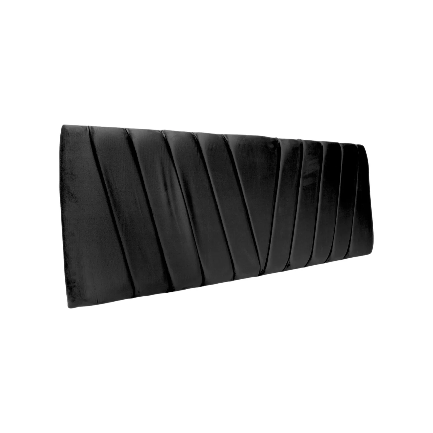 RESPALDO IMPORTCLICK MODERNO LINEAL EN V 2 PLAZAS FELPA NEGRO 150 X 60 CM - 2