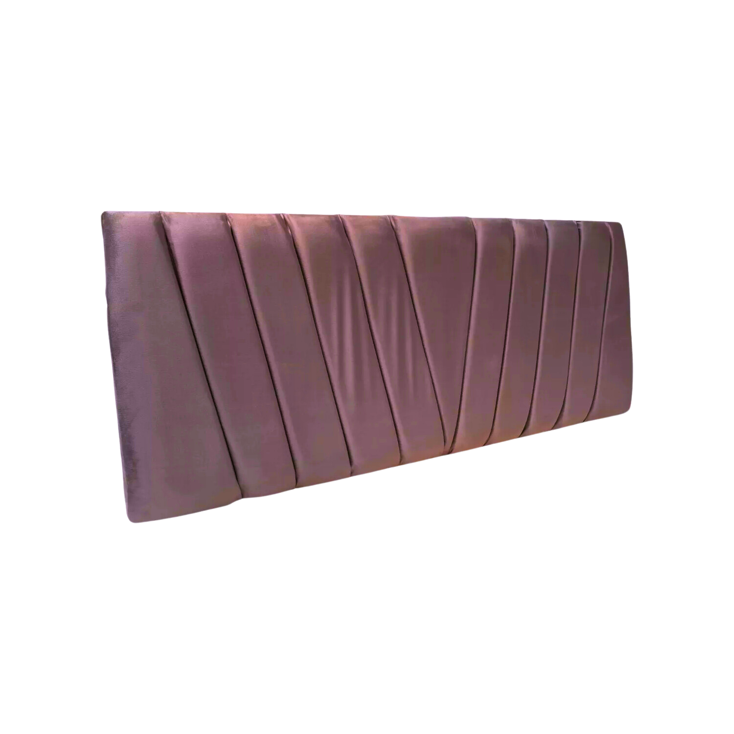 RESPALDO IMPORTCLICK MODERNO LINEAL EN V 2 PLAZAS FELPA PALO ROSA 150 X 60 CM - 2