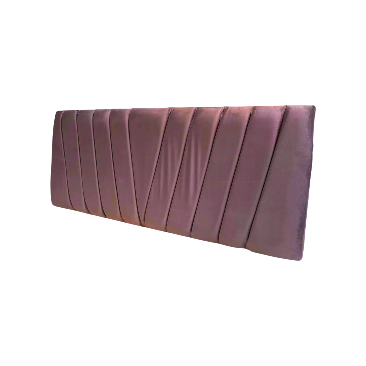 RESPALDO IMPORTCLICK MODERNO LINEAL EN V 2 PLAZAS FELPA PALO ROSA 150 X 60 CM - 3