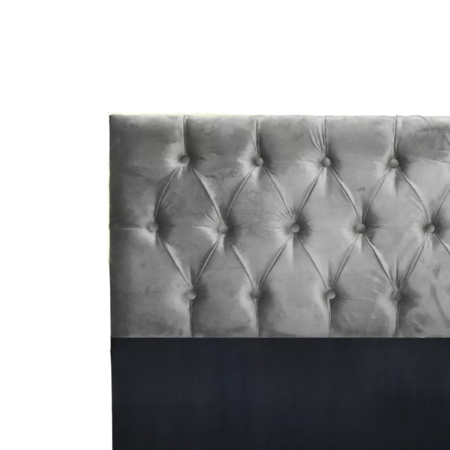 RESPALDO IMPORTCLICK PISO CAPITONÉ PREMIUN SÚPER KING FELPA GRIS CLARO 200 X 140 CM - 2