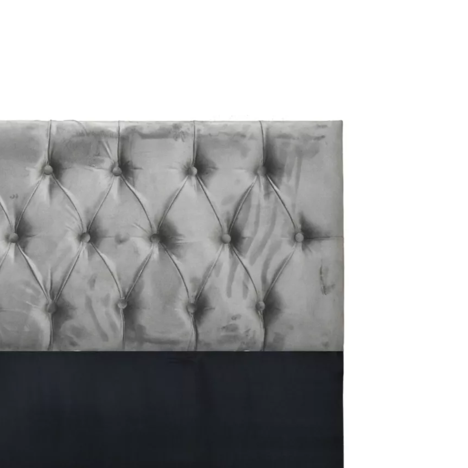 RESPALDO IMPORTCLICK PISO CAPITONÉ PREMIUN SÚPER KING FELPA GRIS CLARO 200 X 140 CM - 3