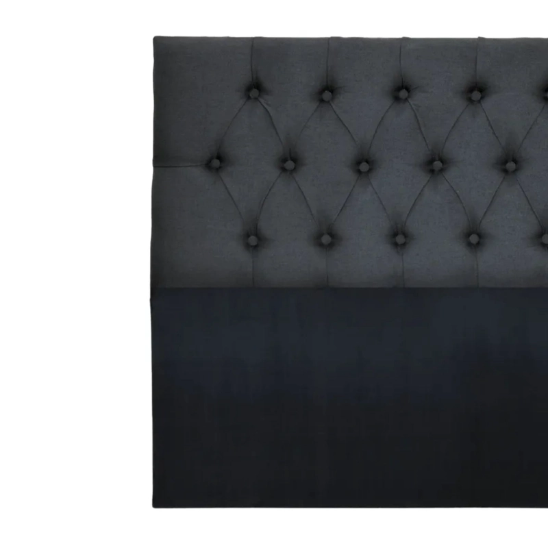 RESPALDO IMPORTCLICK PISO CAPITONÉ PREMIUN SÚPER KING LINO GRIS OSCURO 200 X 140 CM - 2
