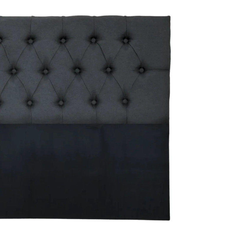 RESPALDO IMPORTCLICK PISO CAPITONÉ PREMIUN SÚPER KING LINO GRIS OSCURO 200 X 140 CM - 4