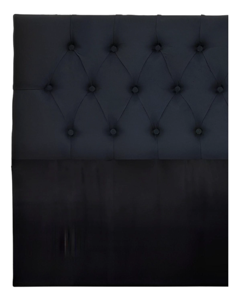 RESPALDO IMPORTCLICK PISO CAPITONÉ PREMIUN SÚPER KING LINO NEGRO 200 X 140 CM - 2