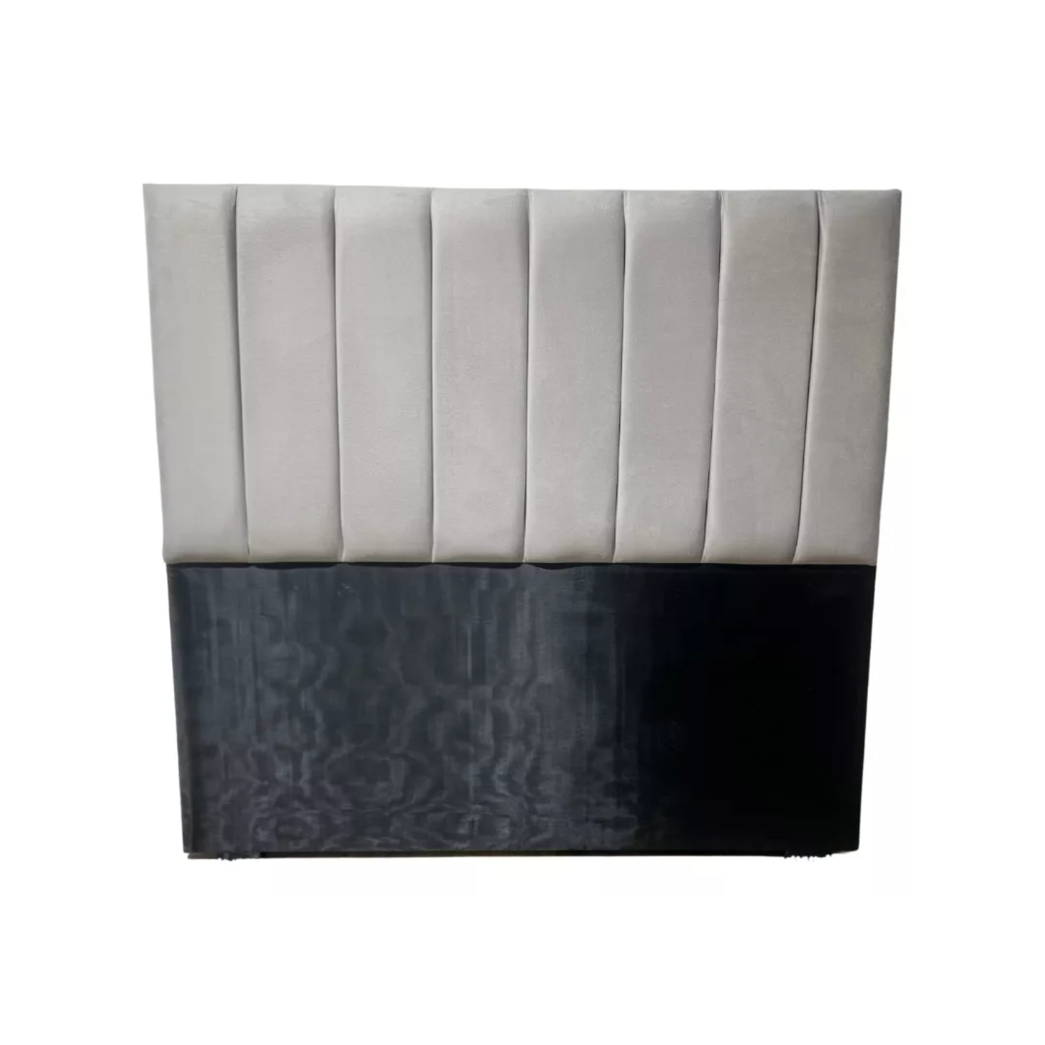 RESPALDO IMPORTCLICK PISO CAPITONÉ PREMIUM LINEAL 2 PLAZAS FELPA GRIS CLARO 150 X 140 CM - 1