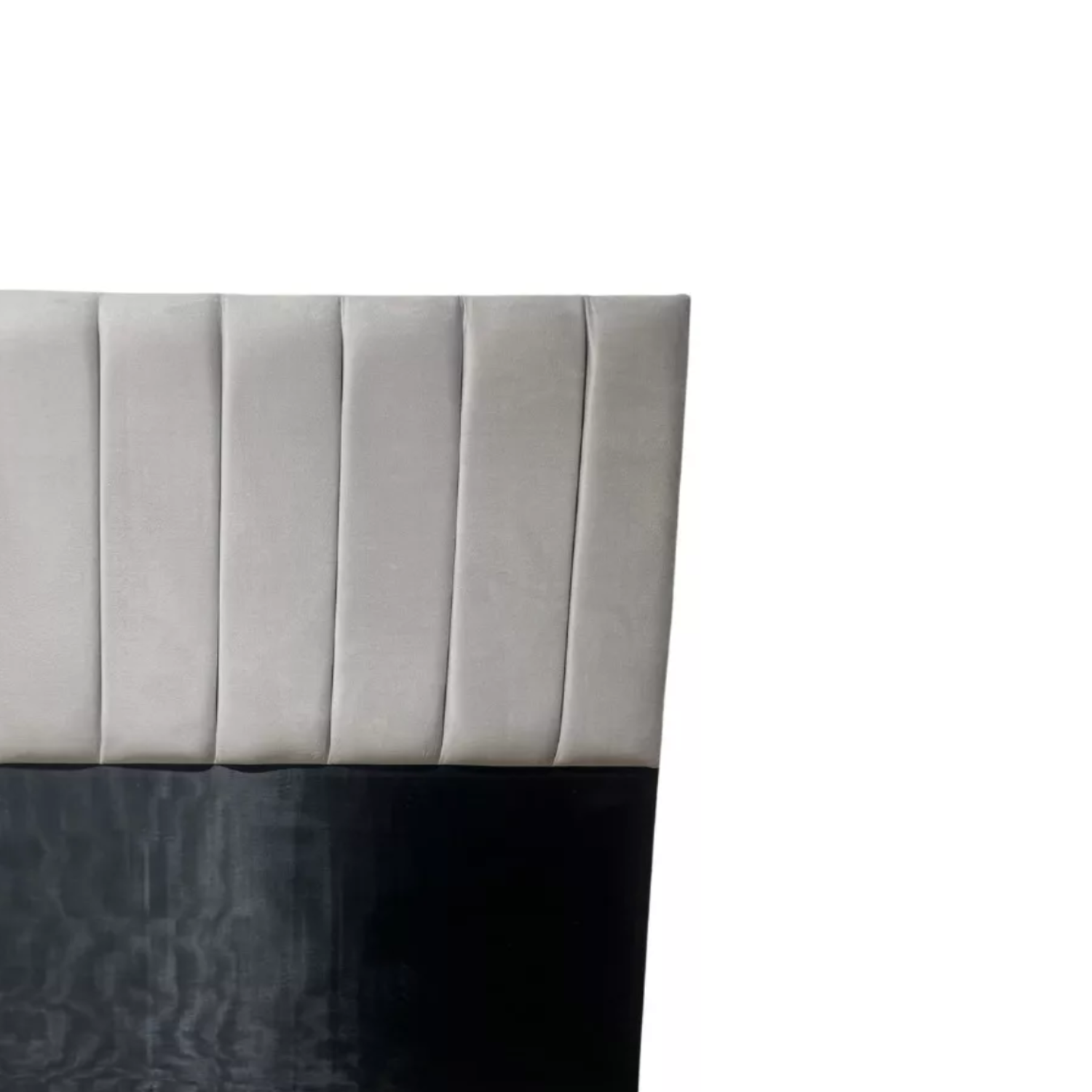 RESPALDO IMPORTCLICK PISO CAPITONÉ PREMIUM LINEAL 2 PLAZAS FELPA GRIS CLARO 150 X 140 CM - 3
