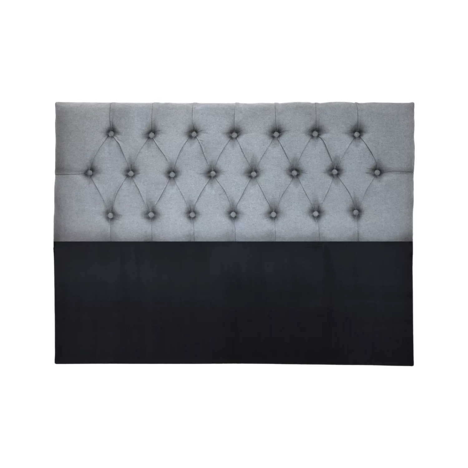 RESPALDO IMPORTCLICK PISO CAPITONÉ PREMIUM 2 PLAZAS LINO GRIS CLARO 150 X 140 CM - 1