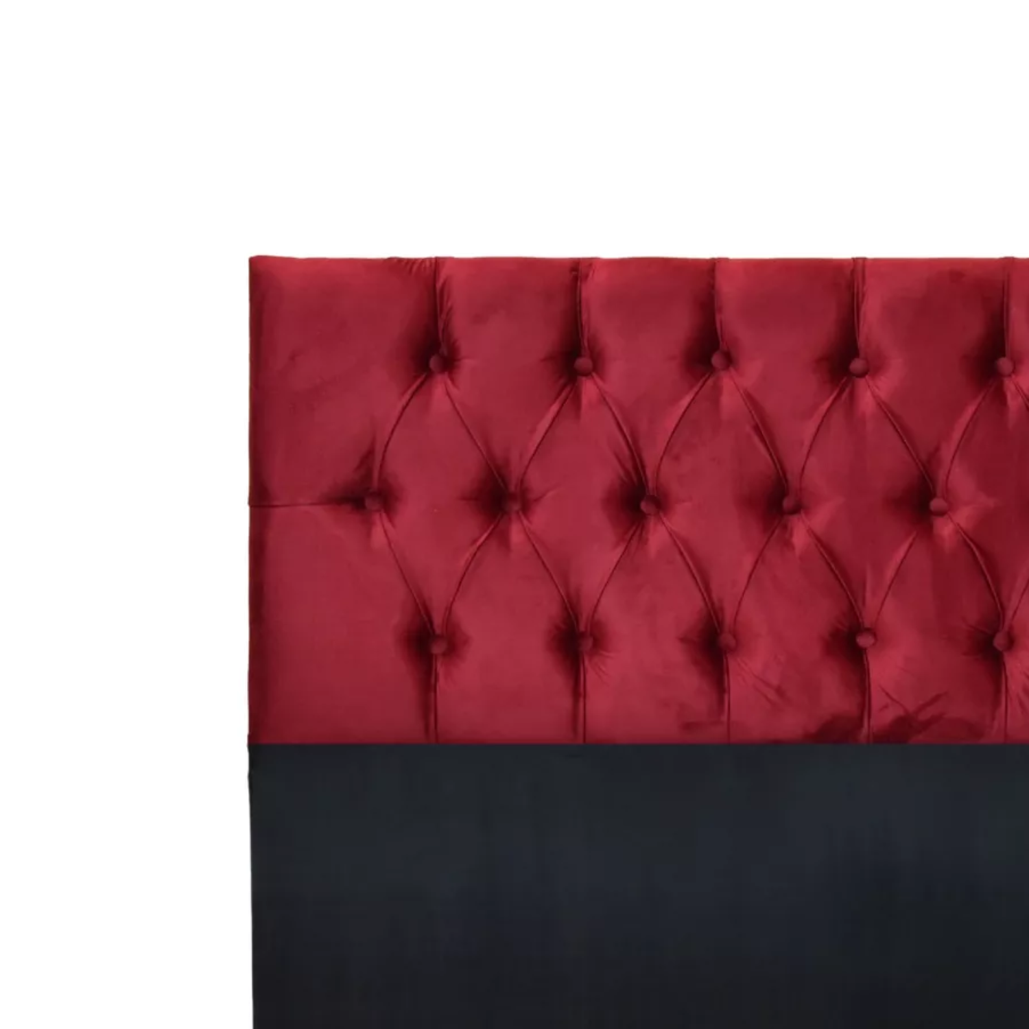 RESPALDO IMPORTCLICK PISO CAPITONÉ PREMIUM 2 PLAZAS FELPA ROJO 150 X 140 CM - 2