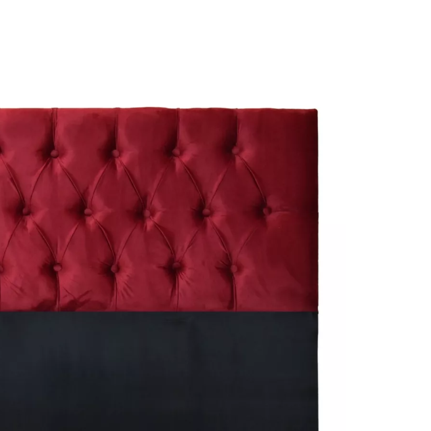 RESPALDO IMPORTCLICK PISO CAPITONÉ PREMIUM 2 PLAZAS FELPA ROJO 150 X 140 CM - 3