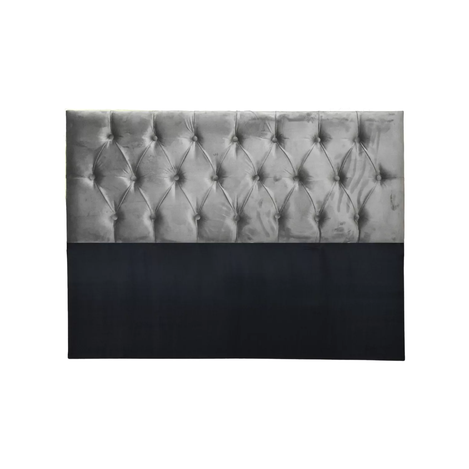 RESPALDO IMPORTCLICK PISO CAPITONÉ PREMIUN KING FELPA GRIS CLARO 180 X 140 CM - 1