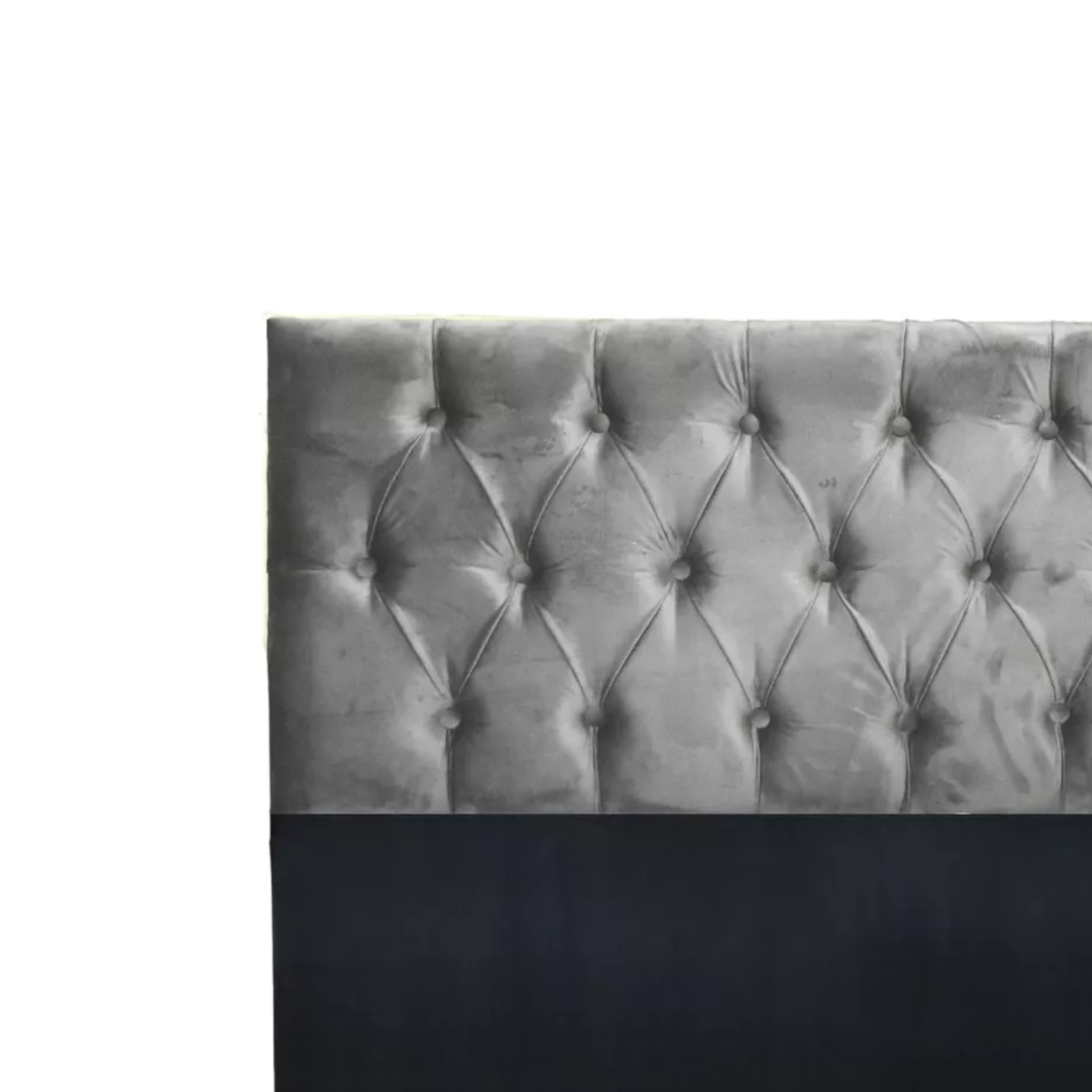 RESPALDO IMPORTCLICK PISO CAPITONÉ PREMIUN KING FELPA GRIS CLARO 180 X 140 CM - 2