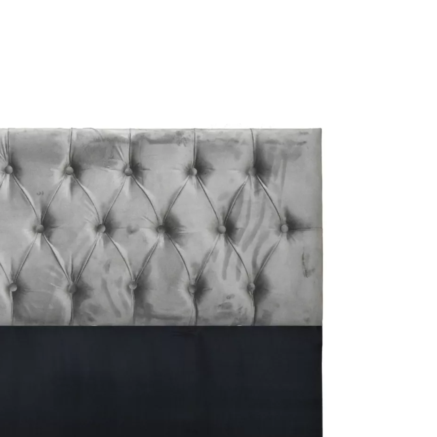 RESPALDO IMPORTCLICK PISO CAPITONÉ PREMIUN KING FELPA GRIS CLARO 180 X 140 CM - 3