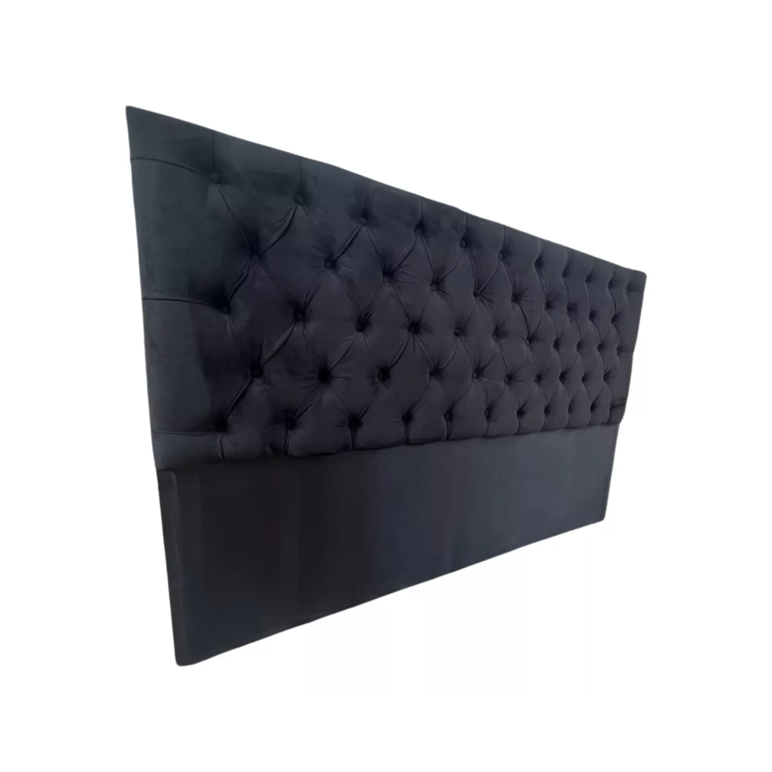 RESPALDO IMPORTCLICK PISO CAPITONÉ PREMIUN KING FELPA NEGRO 180 X 140 CM - 2