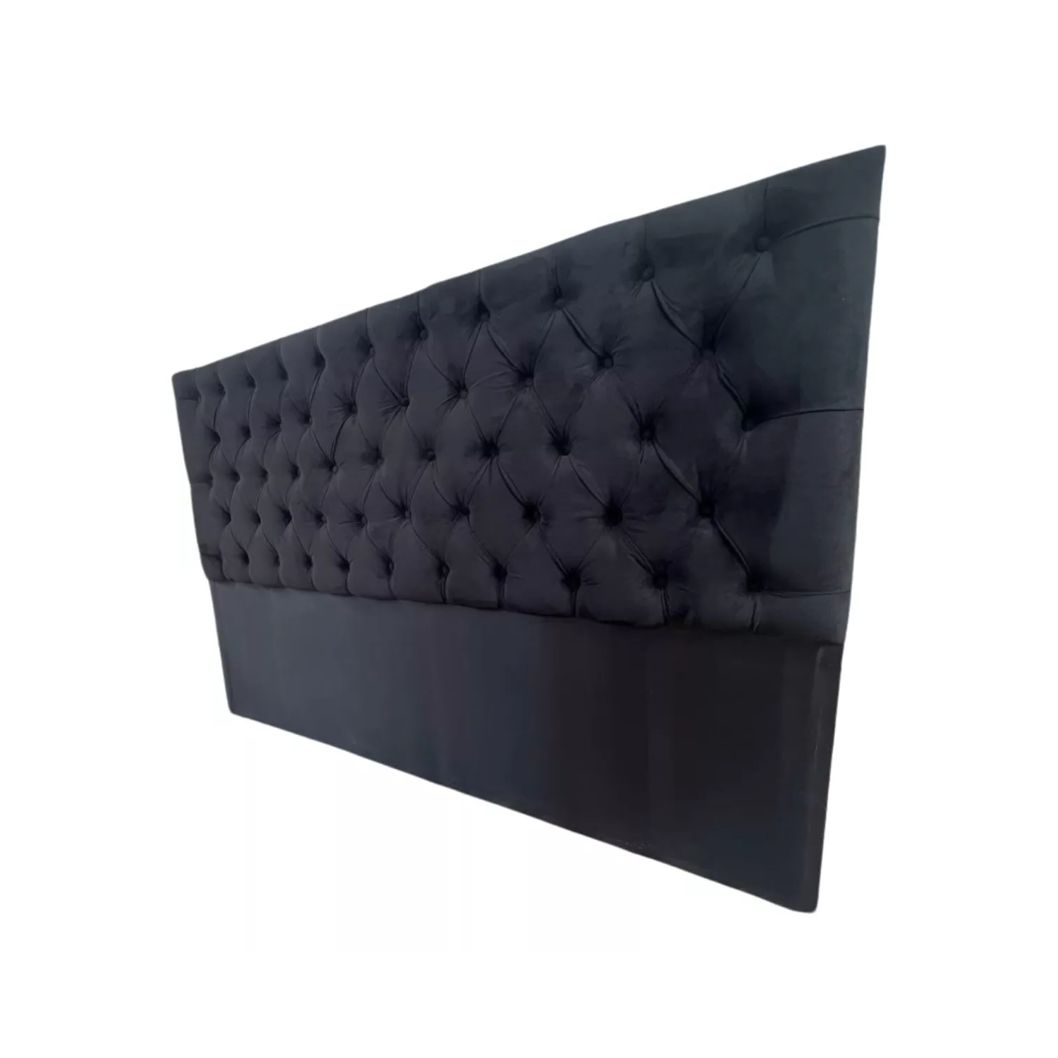 RESPALDO IMPORTCLICK PISO CAPITONÉ PREMIUN KING FELPA NEGRO 180 X 140 CM - 3
