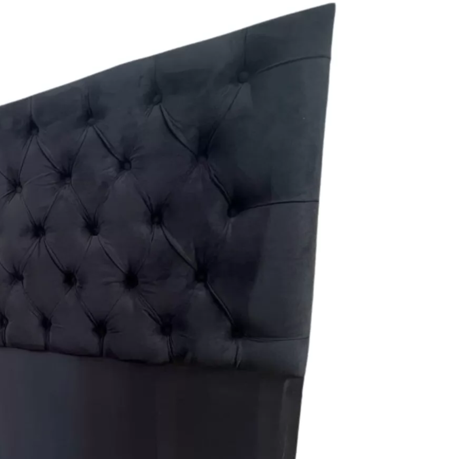 RESPALDO IMPORTCLICK PISO CAPITONÉ PREMIUN KING FELPA NEGRO 180 X 140 CM - 4