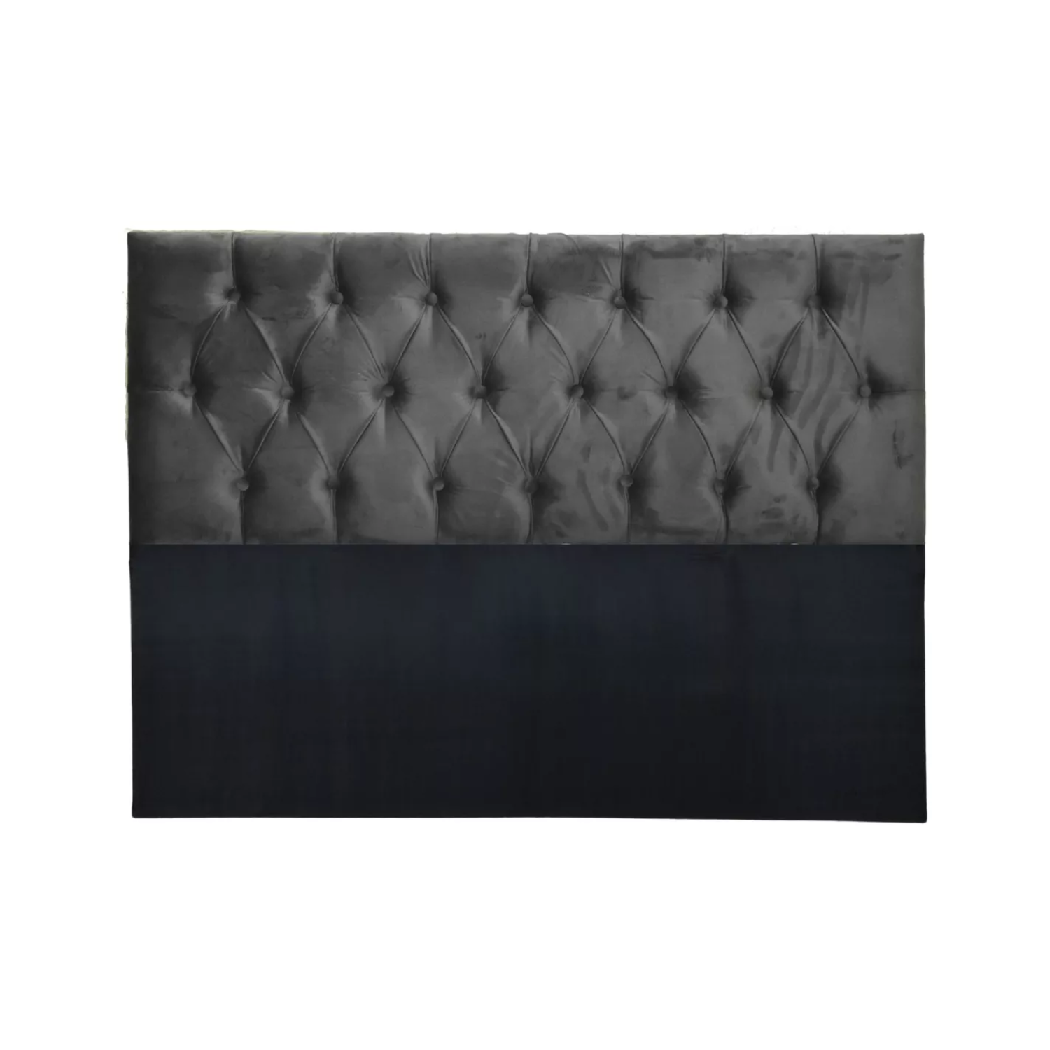 RESPALDO IMPORTCLICK PISO CAPITONÉ PREMIUN KING FELPA GRIS OSCURO 180 X 140 CM - 1
