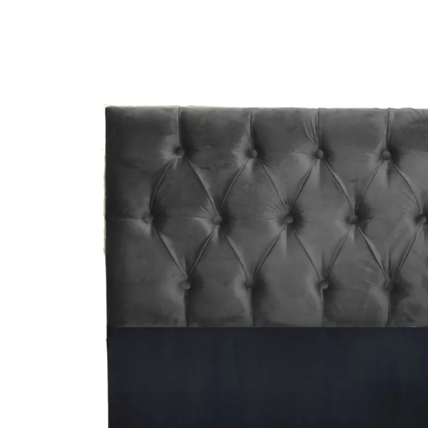RESPALDO IMPORTCLICK PISO CAPITONÉ PREMIUN KING FELPA GRIS OSCURO 180 X 140 CM - 2