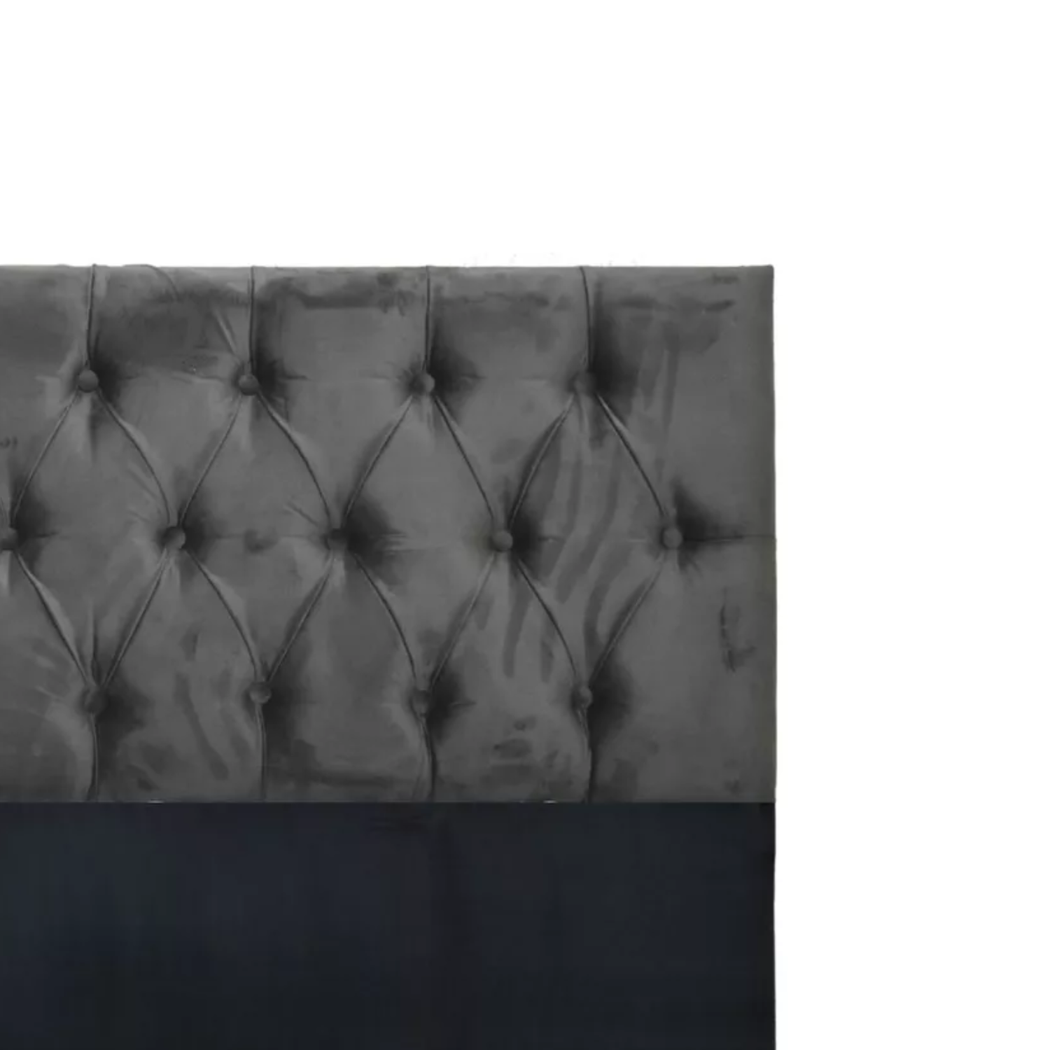 RESPALDO IMPORTCLICK PISO CAPITONÉ PREMIUN KING FELPA GRIS OSCURO 180 X 140 CM - 3