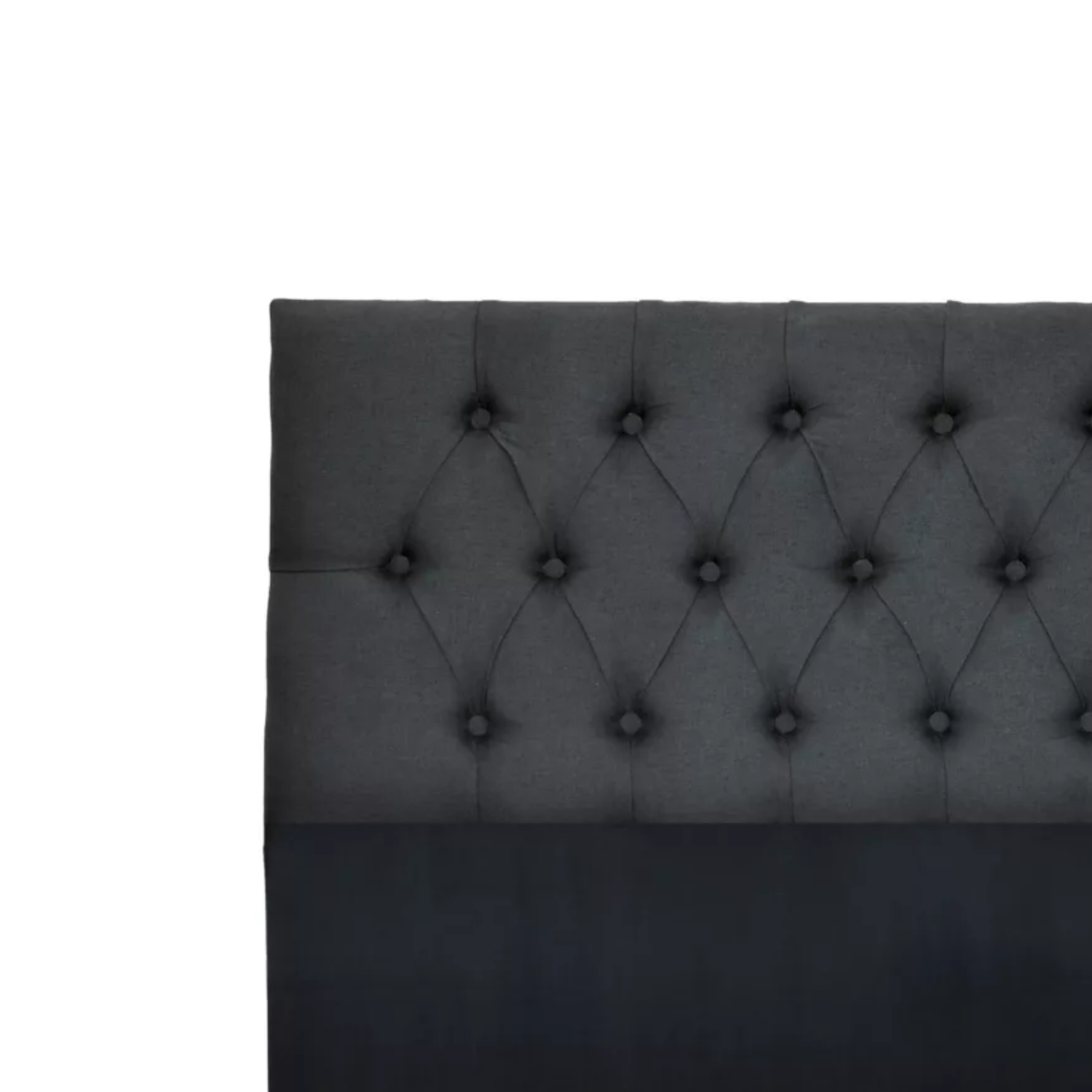 RESPALDO IMPORTCLICK PISO CAPITONÉ PREMIUN KING LINO GRIS OSCURO 180 X 140 CM - 2