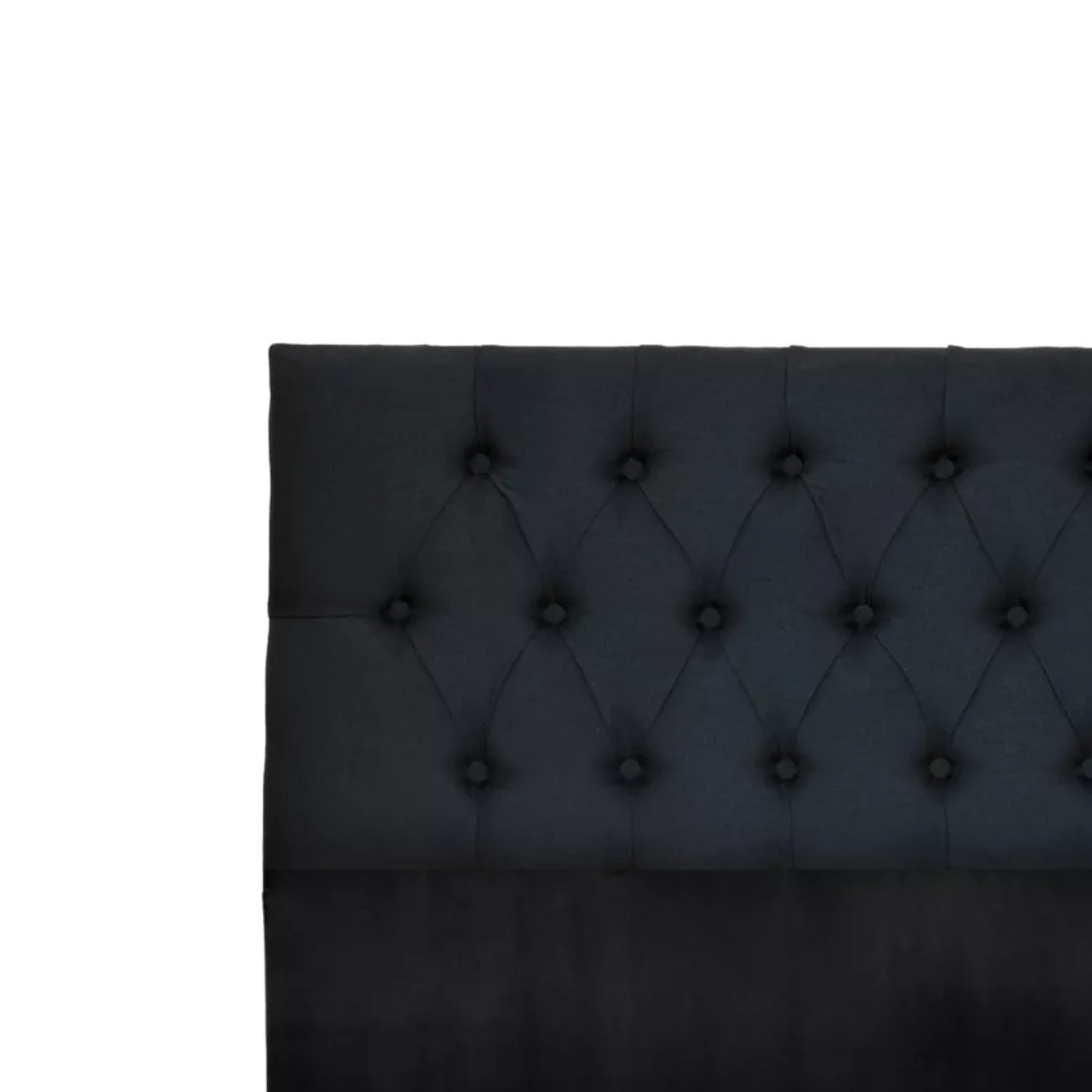 RESPALDO IMPORTCLICK PISO CAPITONÉ PREMIUN KING LINO NEGRO 180 X 140 CM - 2