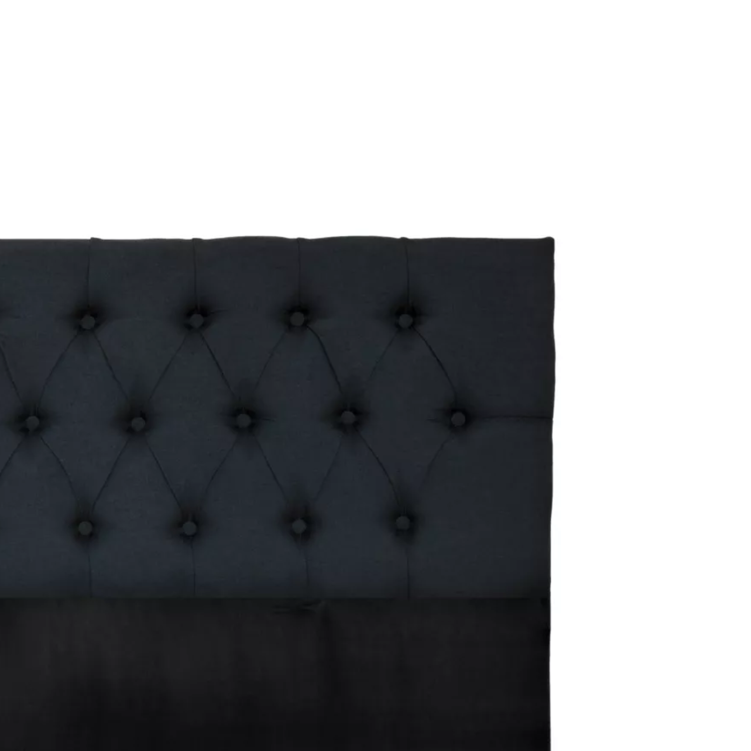 RESPALDO IMPORTCLICK PISO CAPITONÉ PREMIUN KING LINO NEGRO 180 X 140 CM - 3