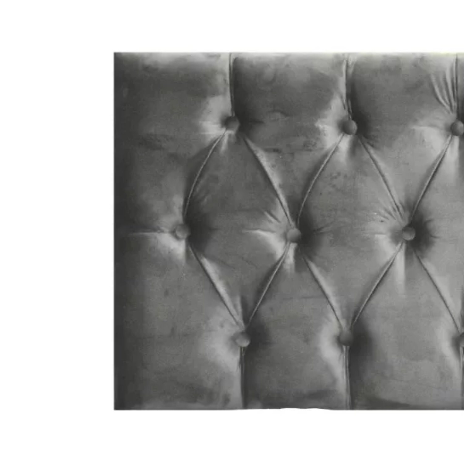 RESPALDO IMPORTCLICK ELEGANTE CAPITONÉ KING FELPA GRIS OSCURO 180 X 60 CM - 2