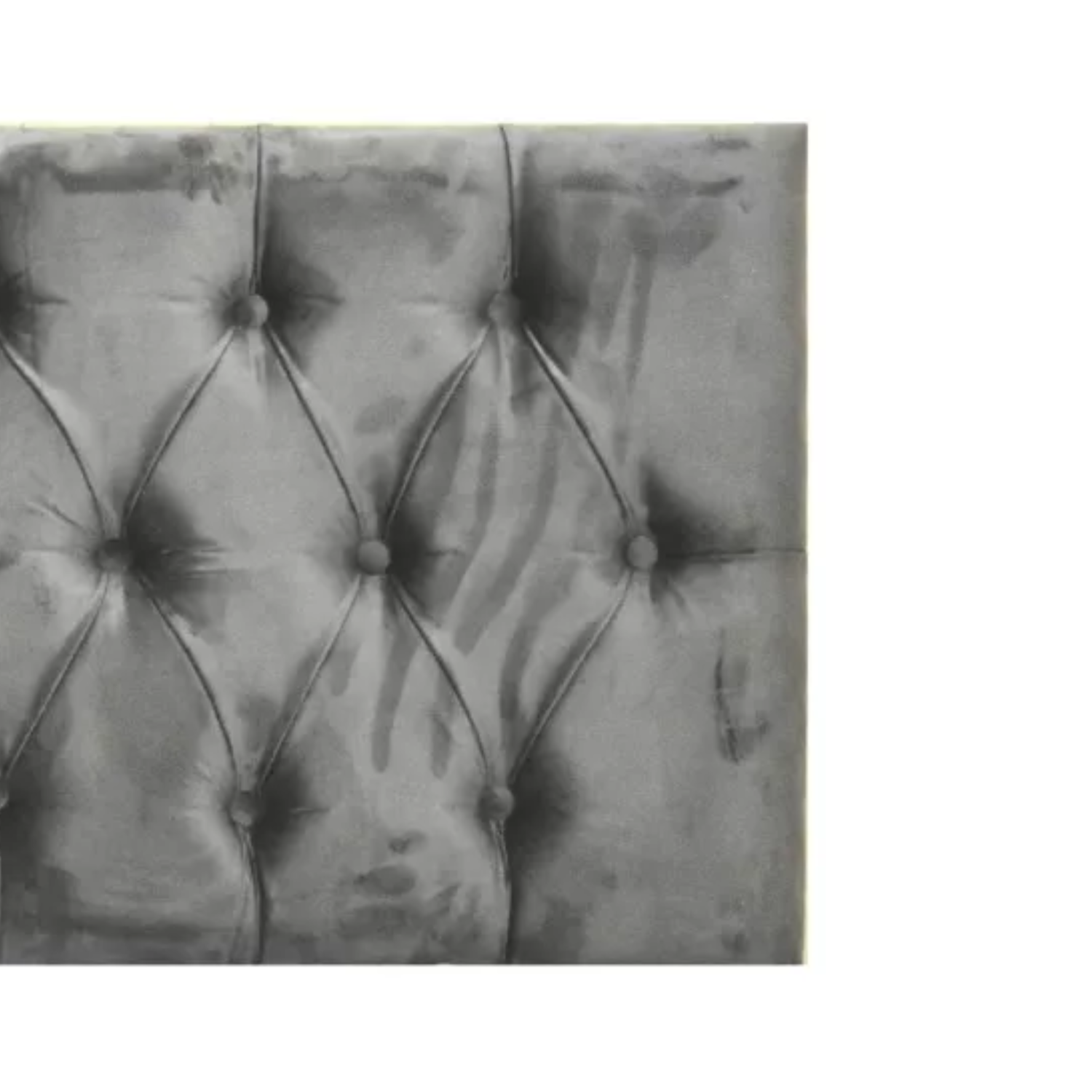 RESPALDO IMPORTCLICK ELEGANTE CAPITONÉ KING FELPA GRIS OSCURO 180 X 60 CM - 3