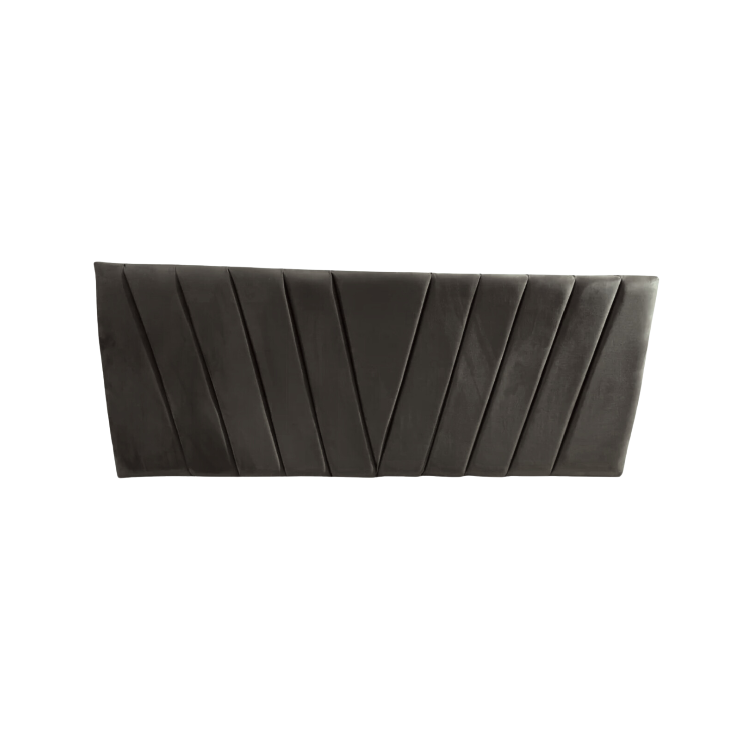 RESPALDO IMPORTCLICK ELEGANTE CAPITONÉ EN V KING FELPA GRIS OSCURO 180 X 60 CM - 1