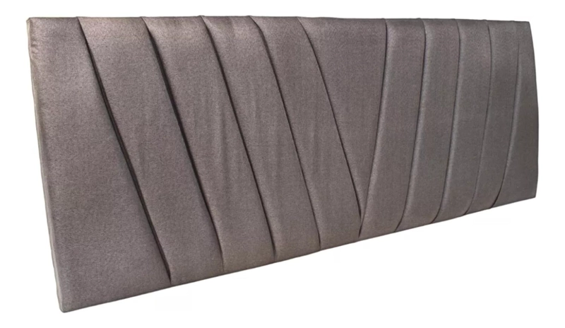 RESPALDO IMPORTCLICK ELEGANTE CAPITONÉ EN V KING LINO GRIS CLARO 180 X 60 CM - 2