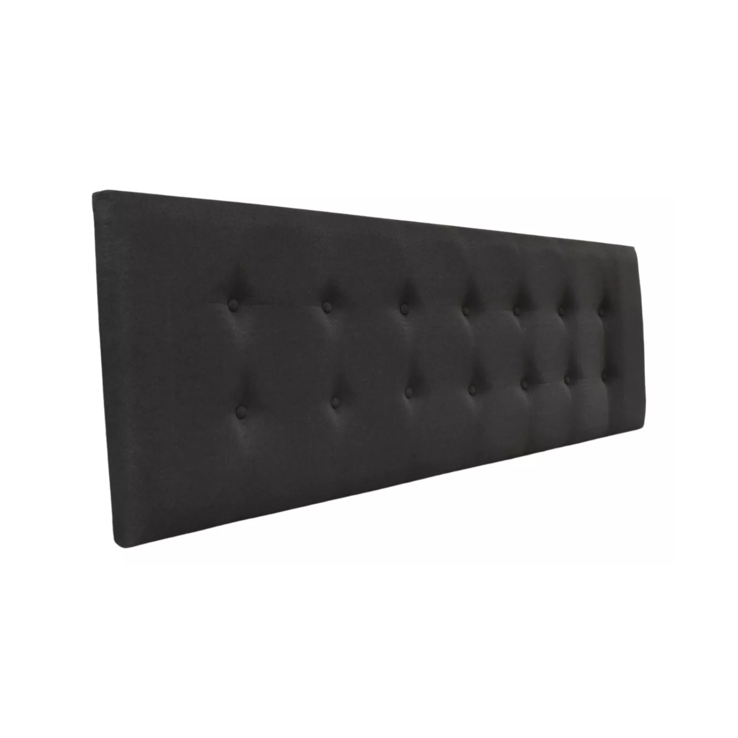 RESPALDO IMPORTCLICK ELEGANTE CAPITONÉ BOTONES KING FELPA GRIS OSCURO 180 X 60 CM - 2