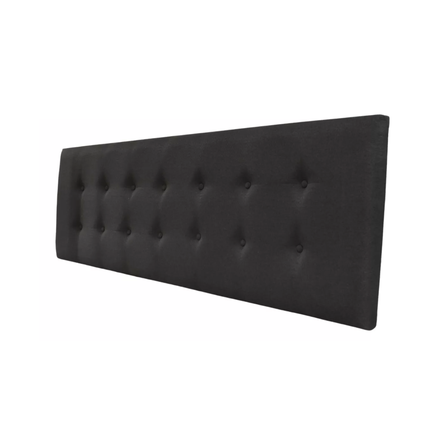 RESPALDO IMPORTCLICK ELEGANTE CAPITONÉ BOTONES KING FELPA GRIS OSCURO 180 X 60 CM - 3