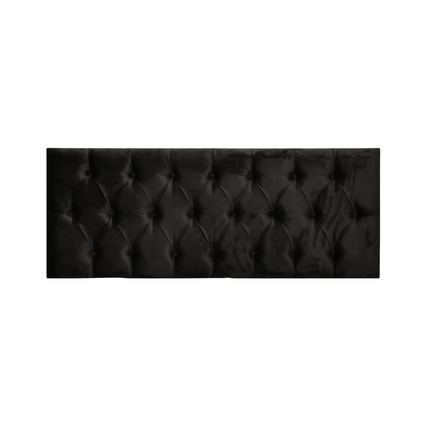 RESPALDO IMPORTCLICK ELEGANTE CAPITONÉ BOTONES KING FELPA NEGRO 180 X 60 CM - 1