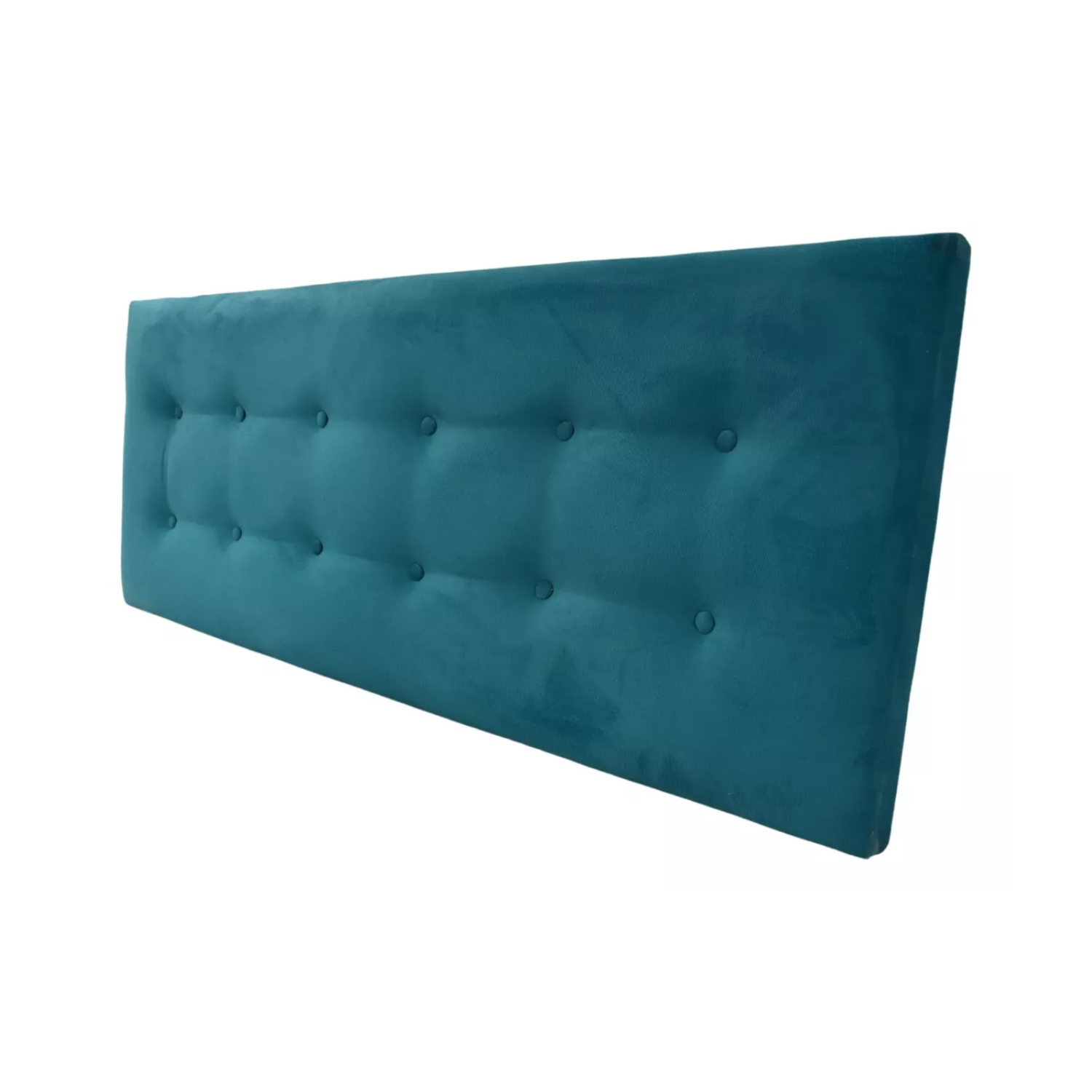 RESPALDO IMPORTCLICK ELEGANTE CAPITONÉ BOTONES KING FELPA TURQUESA 180 X 60 CM - 3