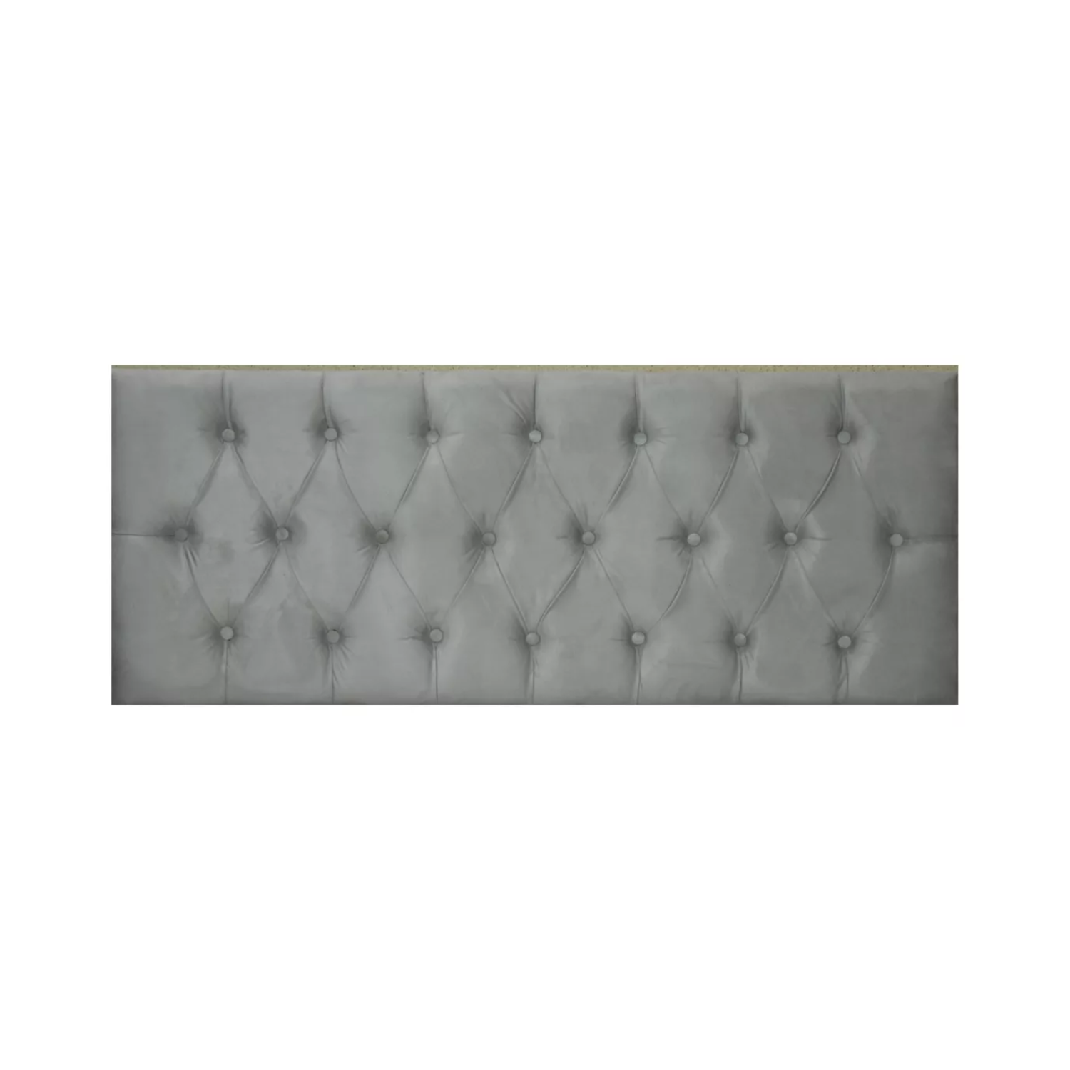 RESPALDO IMPORTCLICK ELEGANTE CAPITONÉ SÚPER KING FELPA GRIS CLARO 200 X 60 CM - 1
