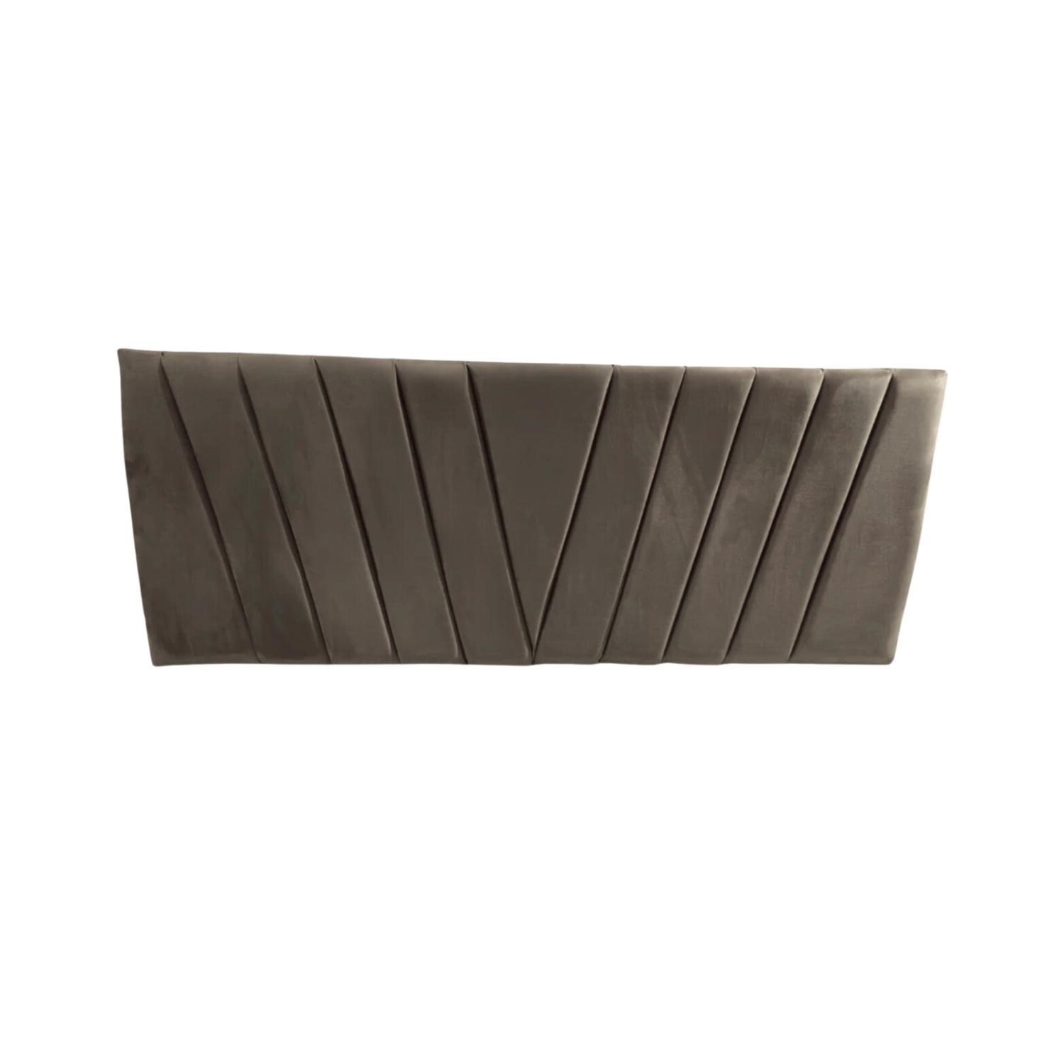 RESPALDO IMPORTCLICK ELEGANTE CAPITONÉ EN V SÚPER KING FELPA GRIS CLARO 200 X 60 CM - 1